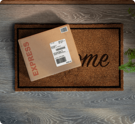 Package on welcome mat